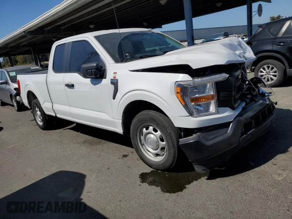 2022 Ford F-150 XL with VIN 1FTEX1CP5NKF28807, listed as a Copart auction lot 58386594 with 43,091 mi miles and Salvage title. Bid and sale history available at DreamBid. Image 4.