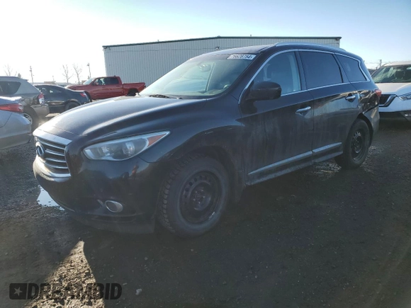 2013 Infiniti JX35 with VIN 5N1AL0MM3DC304657, listed as a Copart auction lot 76628754 with 212,965 mi miles and Clean Title. Bid and sale history available at carsss.com. Image 1.