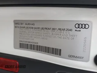 2019 Audi S4 Prestige with VIN WAUC4AF48KA093426, listed as a Copart auction lot 85475464 with 56,203 mi miles and Salvage Title. Bid and sale history available at carsss.com. Image 13.