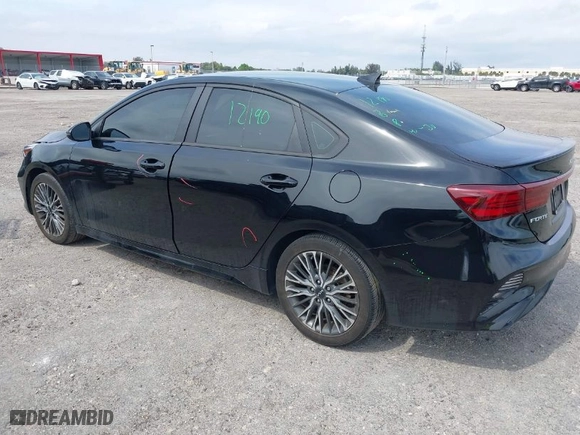 2023 Kia Forte GT-Line with VIN 3KPF54AD4PE578740, listed as a IAAI auction lot 41628203 with 35,590 mi miles. Bid and sale history available at carsss.com. Image 3.