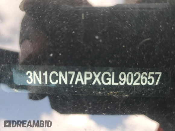 2016 Nissan Versa S z VIN 3N1CN7APXGL902657, wystawiony jako Copart lot #64367005 z przebiegiem Nie podano mil oraz Szkoda całkowita • Salvage title. Historia ofert i sprzedaży dostępna na DreamBid. Obrazek 12.
