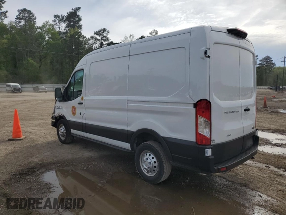 2023 Ford Transit Cargo with VIN 1FTBR2C84PKB15484, listed as a Copart auction lot 50737605 with 15,881 mi miles and Salvage title. Bid and sale history available at DreamBid. Image 2.