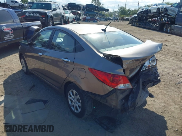 2012 Hyundai Accent GLS with VIN KMHCT4AE4CU097413, listed as a IAAI auction lot 42024571 with 120,672 mi miles. Bid and sale history available at carsss.com. Image 3.