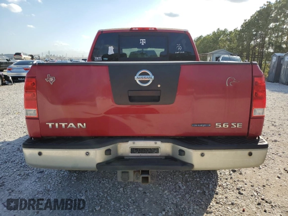 2010 Nissan Titan SE with VIN 1N6BA0ED5AN311314, listed as a Copart auction lot 82626554 with 186,639 mi miles and Clean Title. Bid and sale history available at carsss.com. Image 6.