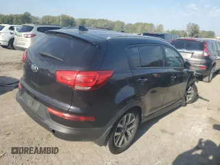 2015 Kia Sportage LX with VIN KNDPB3AC7F7780369, listed as a Copart auction lot 74604174 with 166,561 mi miles and Salvage Title. Bid and sale history available at carsss.com. Image 3.