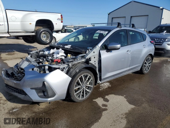 2024 Subaru Impreza Sport with VIN JF1GUAFC9R8303423, listed as a Copart auction lot 43821285 with 10,163 mi miles and Salvage Title. Bid and sale history available at carsss.com. Image 1.