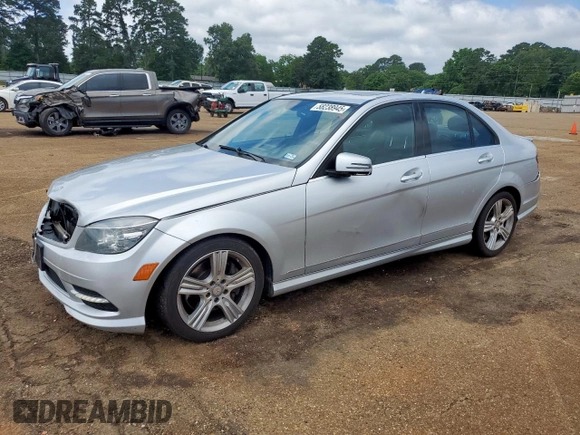2011 Mercedes-Benz C 350 Sport with VIN WDDGF5GB3BR165689, listed as a Copart auction lot 58238945 with 131,224 mi miles and Salvage title. Bid and sale history available at DreamBid. Image 1.