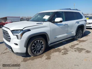 2024 Toyota Sequoia SR5 with VIN 7SVAAABA5RX038752, listed as a IAAI auction lot 41325345 with 9,791 mi miles. Bid and sale history available at carsss.com. Image 2.
