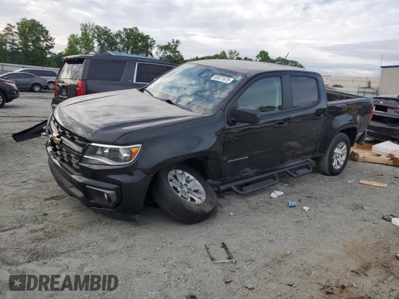 2022 Chevrolet Colorado 2WD LT with VIN 1GCGSCEA3N1103068, listed as a Copart auction lot 55971675 with 48,199 mi miles and Clean title. Bid and sale history available at DreamBid. Image 1.