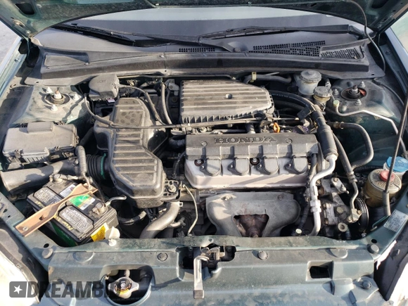 2001 Honda Civic LX with VIN JHMES15591S001856, listed as a Copart auction lot 45950495 with 98,466 mi miles and Salvage Title. Bid and sale history available at carsss.com. Image 11.