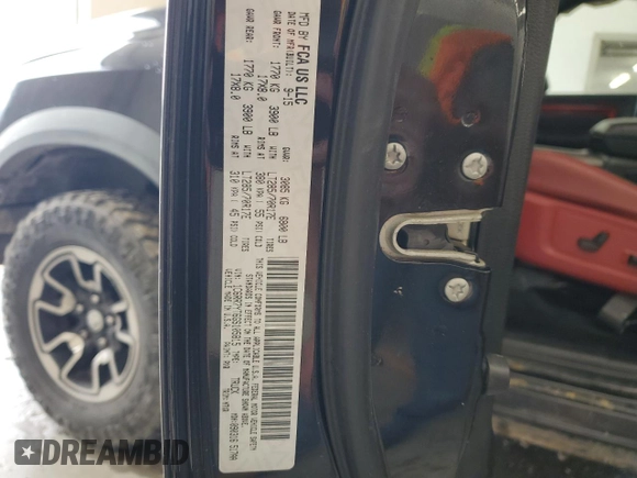 2016 Ram 1500 Rebel with VIN 1C6RR7YT6GS105815, listed as a Copart auction lot 54253235 with 150,511 mi miles and Salvage title. Bid and sale history available at DreamBid. Image 12.