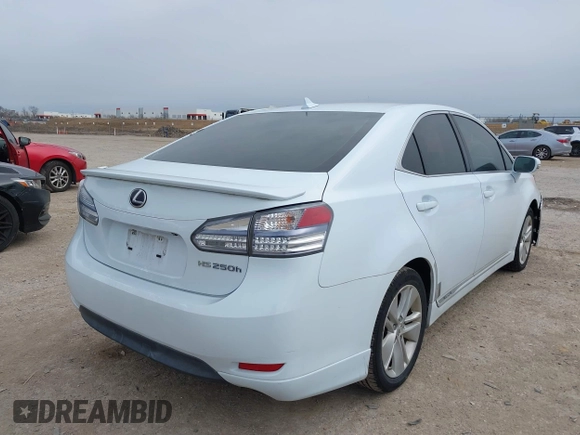 2010 Lexus HS 250h with VIN JTHBB1BA7A2021818, listed as a IAAI auction lot 41380976 with 135,317 mi miles and . Bid and sale history available at DreamBid. Image 4.