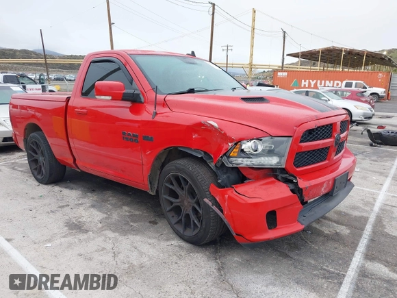 2014 Ram 1500 R/T with VIN 3C6JR6CT1EG226125, listed as a IAAI auction lot 41798376 with 156,874 mi miles. Bid and sale history available at carsss.com. Image 1.