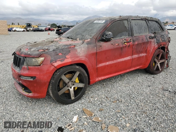 2012 Jeep Grand Cherokee SRT8 with VIN 1C4RJFDJ7CC217641, listed as a Copart auction lot 44060105 with 108,858 mi miles and Salvage Title. Bid and sale history available at carsss.com. Image 1.