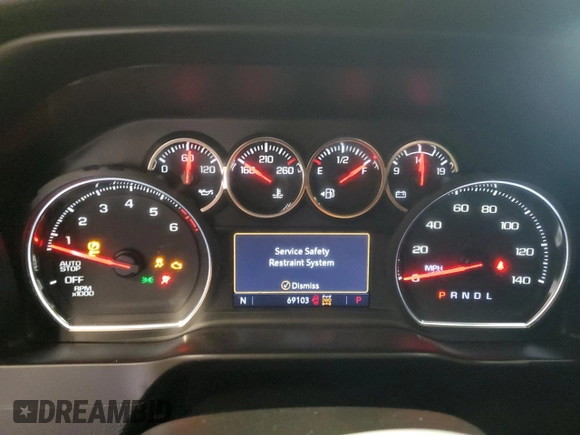 2021 Chevrolet Silverado 1500 LT Trail Boss with VIN 1GCPYFED9MZ349276, listed as a Copart auction lot 55455165 with 69,103 mi miles and Salvage Title. Bid and sale history available at DreamBid. Image 9.