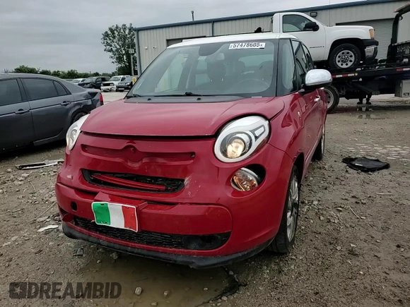 2014 FIAT 500L Lounge with VIN ZFBCFACH6EZ029513, listed as a Copart auction lot 57478605 with 105,824 mi miles and Salvage title. Bid and sale history available at DreamBid. Image 13.