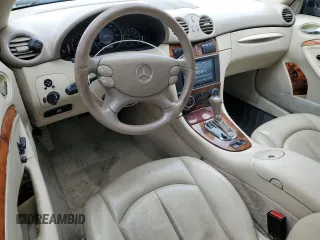 2005 Mercedes-Benz CLK 500 with VIN WDBTK75G15T043241, listed as a Copart auction lot 80848954 with 111,442 mi miles and Salvage Title. Bid and sale history available at DreamBid. Image 8.