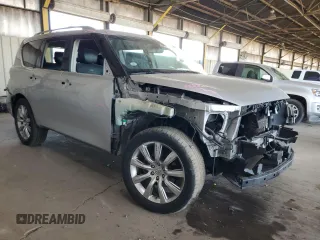 2012 Infiniti QX56 7-passenger with VIN JN8AZ2NF8C9515013, listed as a Copart auction lot 73123884 with 124,300 mi miles and Salvage Title. Bid and sale history available at carsss.com. Image 4.