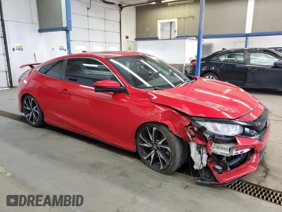 2018 Honda Civic Si Coupe with VIN 2HGFC3A57JH758431, listed as a Copart auction lot 51322505 with 93,587 mi miles and Salvage Title. Bid and sale history available at carsss.com. Image 4.