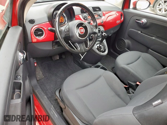 2013 FIAT 500 Pop with VIN 3C3CFFAR7DT674168, listed as a Copart auction lot 59771195 with 70,354 mi miles and Salvage title. Bid and sale history available at DreamBid. Image 8.