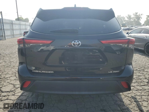 2020 Toyota Highlander LE z VIN 5TDBZRBH2LS502483, wystawiony jako Copart lot #61066535 z przebiegiem 126 820 mil mil oraz Szkoda całkowita • Salvage title. Historia ofert i sprzedaży dostępna na DreamBid. Obrazek 6.