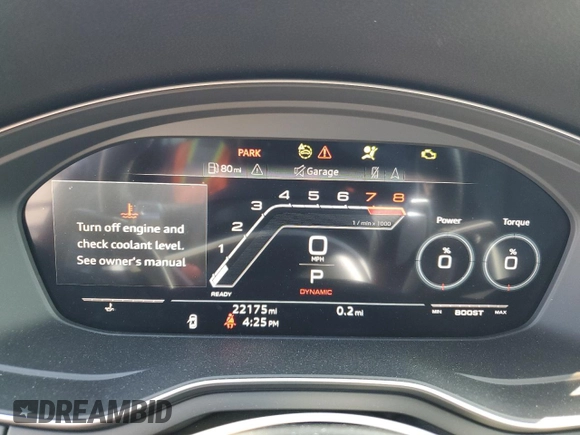 2022 Audi RS 5 Sportback z VIN WUAAWCF52NA901057, wystawiony jako Copart lot #62050164 z przebiegiem 22 175 mil mil oraz Szkody całkowita. Historia ofert i sprzedaży dostępna na DreamBid. Obrazek 9.