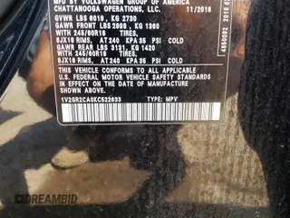 2019 Volkswagen Atlas S with VIN 1V2GR2CA0KC522633, listed as a Copart auction lot 65243734 with 91,242 mi miles and Salvage title. Bid and sale history available at DreamBid. Image 13.