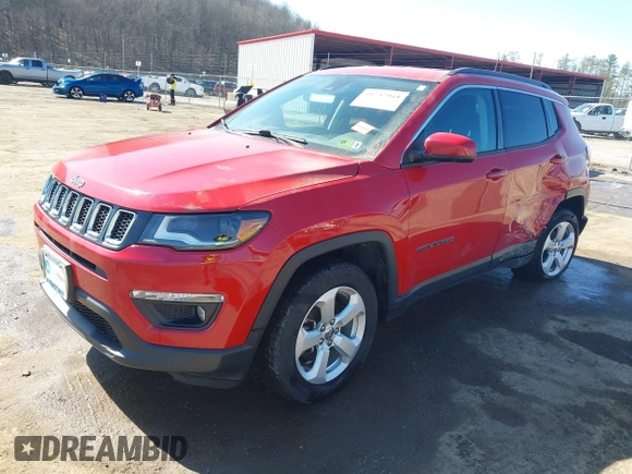 2018 Jeep Compass Latitude with VIN 3C4NJDBB0JT331884, listed as a IAAI auction lot 41737944 with 58,763 mi miles and . Bid and sale history available at DreamBid. Image 2.