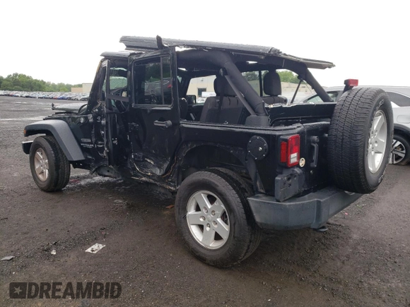 2017 Jeep Wrangler Unlimited Sport with VIN 1C4BJWDG7HL747010, listed as a Copart auction lot 64274405 with 61,602 mi miles and Salvage title. Bid and sale history available at DreamBid. Image 2.