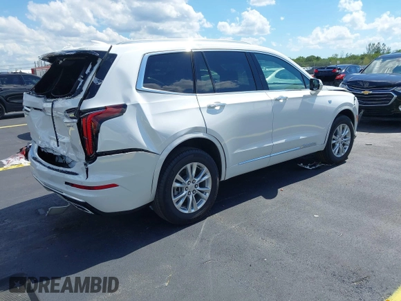 2024 Cadillac XT6 AWD Luxury with VIN 1GYKPBR4XRZ742186, listed as a IAAI auction lot 42265469 with 16,688 mi miles and . Bid and sale history available at DreamBid. Image 4.