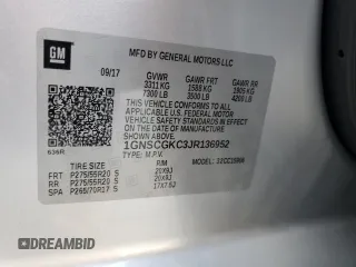 2018 Chevrolet Suburban LS with VIN 1GNSCGKC3JR136952, listed as a Copart auction lot 75264824 with 132,487 mi miles and Clean title. Bid and sale history available at DreamBid. Image 13.