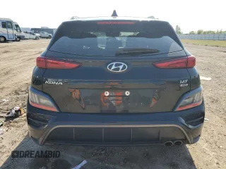 2022 Hyundai Kona N Line with VIN KM8K3CA34NU840854, listed as a Copart auction lot 80281394 with 62,671 mi miles and Salvage Title. Bid and sale history available at carsss.com. Image 6.