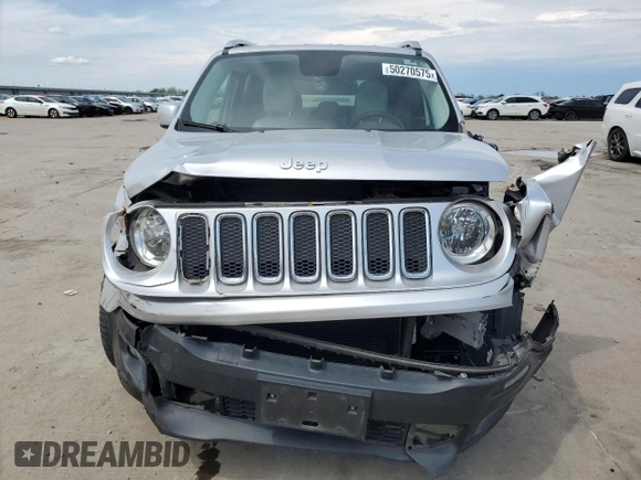 2015 Jeep Renegade Limited with VIN ZACCJADT0FPB57482, listed as a Copart auction lot 50270575 with 100,253 mi miles and Salvage Title. Bid and sale history available at DreamBid. Image 5.
