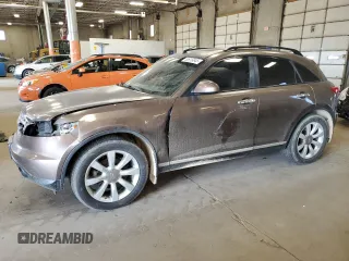 2008 Infiniti FX z VIN JNRAS08W28X210206, wystawiony jako Copart lot #55919345 z przebiegiem 186 927 mil mil oraz Szkoda całkowita • Salvage title. Historia ofert i sprzedaży dostępna na DreamBid. Obrazek 1.