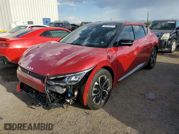 2023 Kia EV6 GT-Line with VIN KNDC44LA8P5116511, listed as a Copart auction lot 69598024 with 8,466 mi miles and Salvage Title. Bid and sale history available at carsss.com. Image 1.