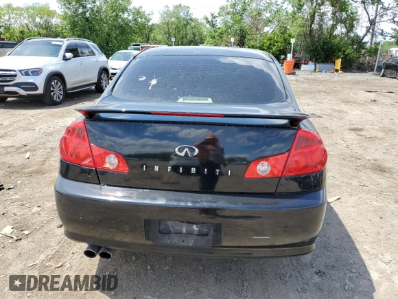 2005 Infiniti G35 with VIN JNKCV51FX5M300822, listed as a Copart auction lot 56136715 with 292,613 mi miles and Clean Title. Bid and sale history available at DreamBid. Image 6.