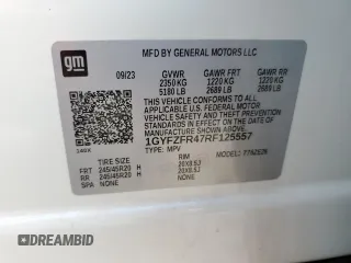 2024 Cadillac XT4 AWD Sport с VIN 1GYFZFR47RF125557, выставлен на аукционе Copart как лот 70869104 с пробегом 8 714 миль миль и Списание • Salvage title. История ставок и продаж доступна на DreamBid. Изображение 15.