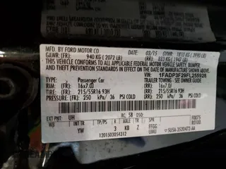 2015 Ford Focus SE z VIN 1FADP3F29FL255928, wystawiony jako Copart lot #72643654 z przebiegiem 189 984 mil mil oraz Szkoda całkowita • Salvage title. Historia ofert i sprzedaży dostępna na DreamBid. Obrazek 13.