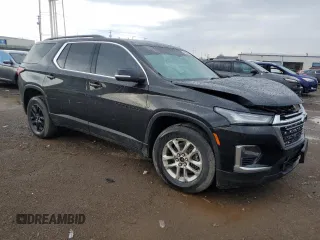 2022 Chevrolet Traverse LT Cloth with VIN 1GNEVGKW7NJ129251, listed as a Copart auction lot 54088695 with 47,011 mi miles and Salvage title. Bid and sale history available at DreamBid. Image 4.