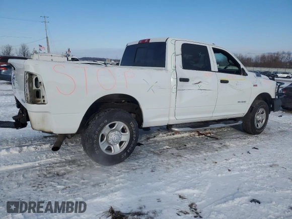 2021 Ram 2500 Tradesman with VIN 3C6UR5CJ6MG598922, listed as a Copart auction lot 46509855 with 21,026 mi miles and Salvage Title. Bid and sale history available at carsss.com. Image 3.