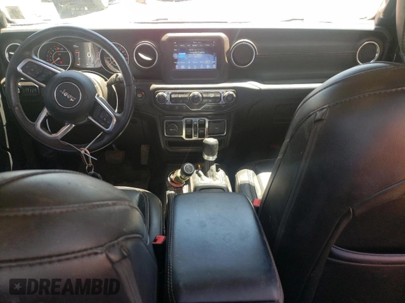 2020 Jeep Wrangler Unlimited Sahara with VIN 1C4HJXEG9LW311913, listed as a Copart auction lot 54265535 with 43,893 mi miles and Salvage title. Bid and sale history available at DreamBid. Image 8.