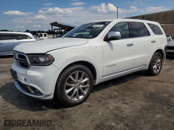 2019 Dodge Durango Citadel with VIN 1C4SDHET7KC795192, listed as a Copart auction lot 60496134 with 64,007 mi miles and Salvage Title. Bid and sale history available at DreamBid. Image 1.