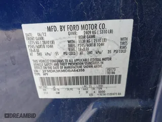 2013 Ford Edge Limited with VIN 2FMDK3K98DBA64358, listed as a IAAI auction lot 41573506 with 170,205 mi miles. Bid and sale history available at carsss.com. Image 9.