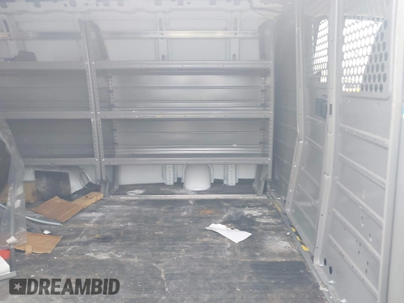 2019 Chevrolet Express Cargo Van with VIN 1GCWGAFG1K1301406, listed as a IAAI auction lot 41754424 with 156,602 mi miles. Bid and sale history available at carsss.com. Image 8.