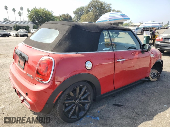 2019 MINI Convertible Cooper S with VIN WMWWG9C55K3E39441, listed as a Copart auction lot 72802544 with 33,882 mi miles and Salvage Title. Bid and sale history available at carsss.com. Image 3.