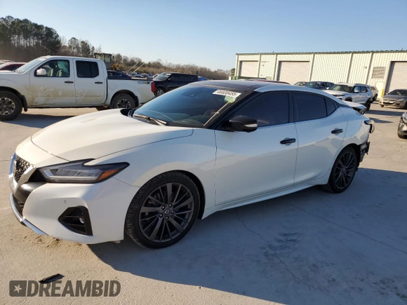 2019 Nissan Maxima Platinum z VIN 1N4AA6AV6KC383738, wystawiony jako Copart lot #46600455 z przebiegiem 94 128 mil mil oraz Szkody całkowita. Historia ofert i sprzedaży dostępna na DreamBid. Obrazek 1.