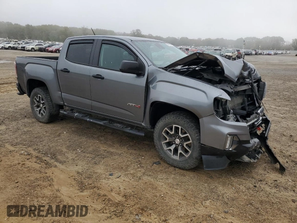2021 GMC Canyon 4WD AT4 w/Cloth with VIN 1GTG6FEN8M1115918, listed as a Copart auction lot 80592964 with 59,888 mi miles and Salvage Title. Bid and sale history available at carsss.com. Image 4.