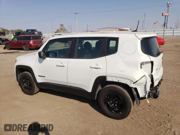 2022 Jeep Renegade Sport with VIN ZACNJDA16NPN51551, listed as a Copart auction lot 75525974 with 15,898 mi miles and Salvage title. Bid and sale history available at DreamBid. Image 2.