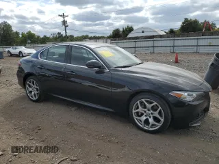 2019 Alfa Romeo Giulia Ti Sport with VIN ZARFANBN0K7611689, listed as a Copart auction lot 72815174 with 42,714 mi miles and Salvage Title. Bid and sale history available at carsss.com. Image 4.