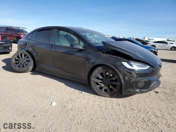 2022 Tesla Model X with VIN 7SAXCDE50NF343520, listed as a Copart auction lot 85458704 with NaN miles and Salvage Title. Bid and sale history available at carsss.com. Image 4.